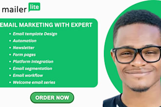 design mailerlite email template newsletter lead capture form landing page
