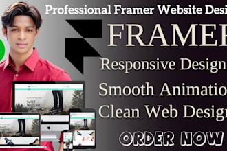 build a professional framer website with responsive design and animation