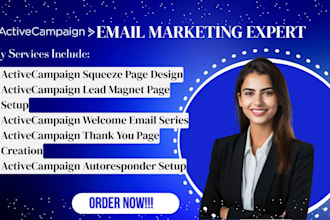 design squeeze pages, welcome series and autoresponders using activecampaign