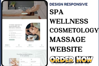 create luxury spa wellness and massage therapy website with booking