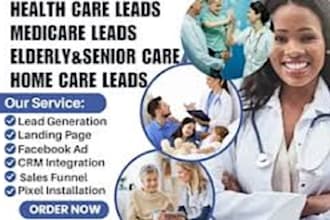 provide health care leads, life insurance lead, dentist care lead, landing page
