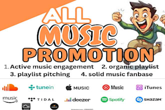 promote your deezer music, apple music tidal music and increase deezer streaming