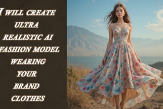 create ultra realistic ai fashion model wearing your brand clothes