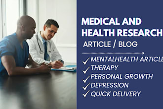 write informative mental health articles and blog posts