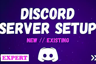 setup new and existing discord server setup, whop setup within 24 hours
