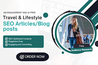write SEO optimized travel blog, article, tips, guide guest post with keywords