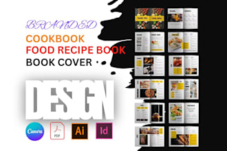 design cookbook recipe, food recipe book, cookbook cover design, ebook kindle