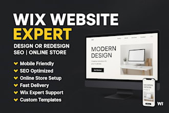 build wix website design or redesign wix developer wix expert SEO online store