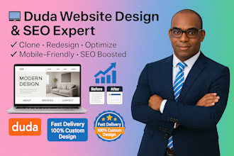 duda website design, duda clone, duda redesign and duda SEO expert