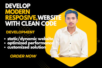 develop modern, responsive websites with clean code