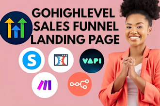 design gohighlevel sales funnel landing page website ai calling agent ghl expert