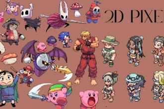 make 2d pokemon pixel art, sprite sheet, game character, assets animation, rpg