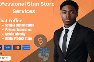 stan store online storefront sales funnel  stan store setup as a professional