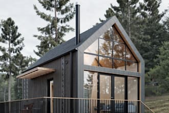 design modern container houses, tiny homes, cabins, kiosks
