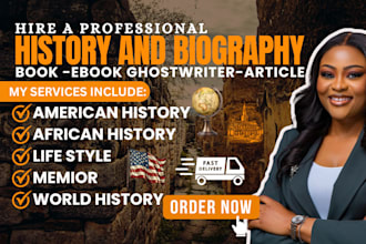 research and write your history, memoir, self help, autobiography, sociology