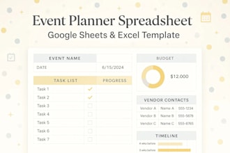 create event planner spreadsheet, event template google sheets, excel template