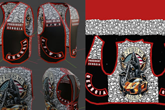 make custom fivem clothings, mc kuttes both patch, fivem eup biker vests, police