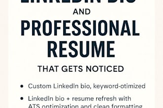 write a standout linkedin bio and professional resume that gets noticed