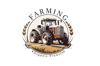 design farm agriculture lawn care logo