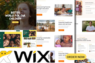 design or redesign your wix nonprofit, charity, or donation website