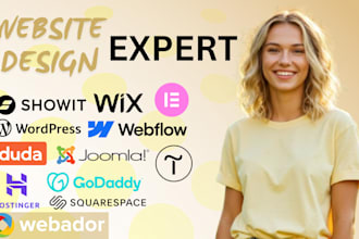 webador website hostinger website wordpress website wix redesign landing page