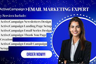 design and manage activecampaign newsletters landing pages email series campaign