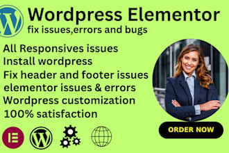 fix wordpress bugs, elementor issues, woocommerce errors and divi problem