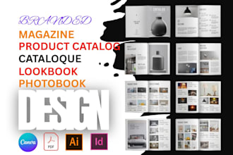 magazine design catalog, booklet, catalogue layout lookbook, sell sheet, recipes