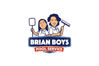 design cartoon mascot pool boy logo