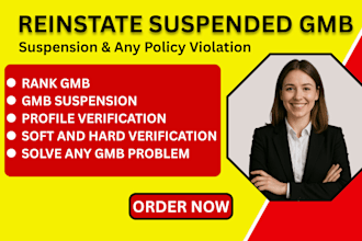 reinstate, fix suspendend gmb, reinstate google my business, gmb suspendion