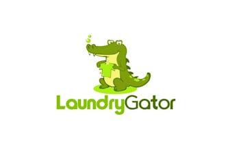 design high quality mascot laundry service logo