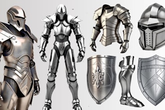 do 3d printable armor, cosplay design, 3d full armor, 3d mask for 3d printing