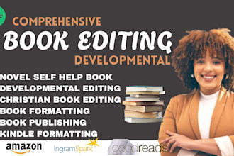do developmental book editing, proofread novel self help, manuscript formatting
