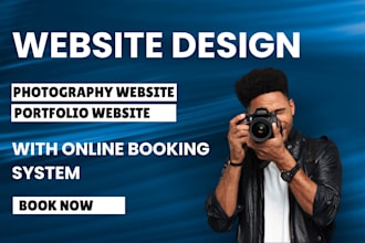 do photography website, portfolio website with client gallery and online booking