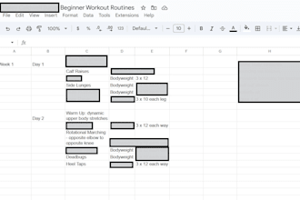 create a workout plan