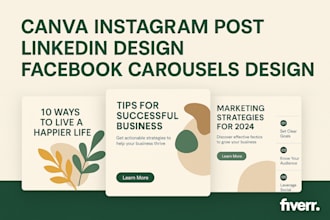 editable design canva instagram post linkedin design facebook carousels designs