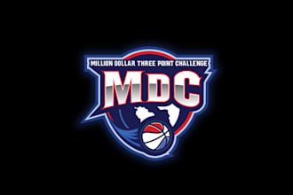 make unique shooting and winning logo with 1 million dollars