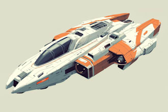 design a spaceship, sci fi illustration and sci fi art
