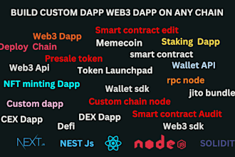 nest js app web3 dapp web3 sdk web3 api new token dex cex edit smartcontract