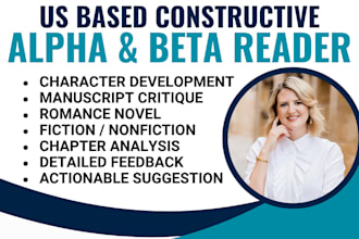 alpha, beta read critique fantansy romance science fiction novel thriller horror