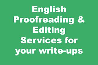 proofread and edit your documents and manuscripts