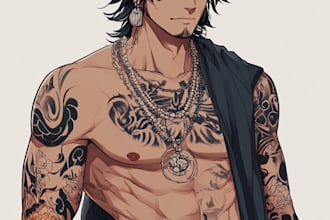 do custom tattoo design , anime , traditional or realistic