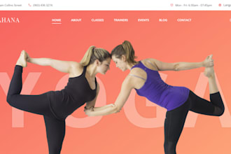 creative website developer for healthcare, fitness, gym, yoga, workout websites