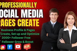 do facebook business page create , social media pages setup