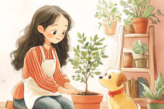children story book illustration, children story book illustration