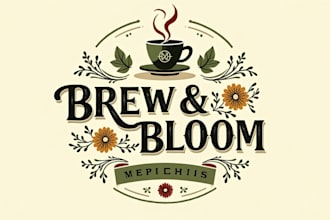 design outstanding coffee shop vintage logo for you with express delivery