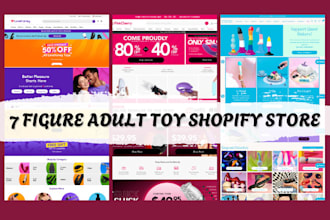 design 7 figure adult toy shopify store lingerie website SEO adult toy website