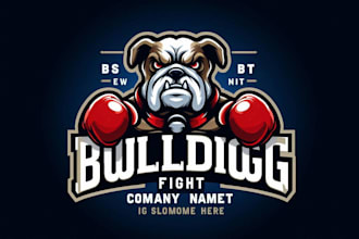 do unleash the power with a bulldog fight mascot logo for your company