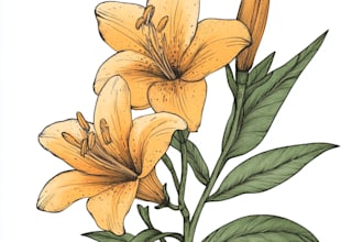 do your ideal botanical illustrations of flowers, plants