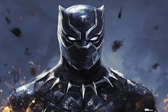 draw superhero comic book illustration marvel or dc comic